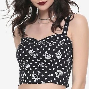 Polka Dot Pin-Up Crop Top